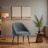Design-Sessel - In Samt bezogen - Wasda image 7