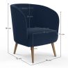 Design-Sessel - In Samt bezogen - Krenda image 7