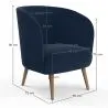 Design-Sessel - In Samt bezogen - Krenda image 7