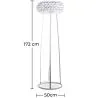 Stehlampe - Große Wohnzimmerlampe mit Kristallknöpfen - Savoni image 7