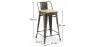 Barhocker mit Rückenlehne - Industriedesign - Holz & Stahl - 60cm - New Edition - Stylix image 7