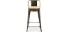 Barhocker mit Rückenlehne - Industriedesign - Holz & Stahl - 60cm - New Edition - Stylix image 7