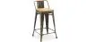 Barhocker mit Rückenlehne - Industriedesign - Holz & Stahl - 60cm - New Edition - Stylix image 7