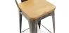Barhocker mit Rückenlehne - Industriedesign - Holz & Stahl - 60cm - New Edition - Stylix image 7