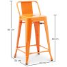 Barhocker mit Rückenlehne - Industriedesign - 60cm - New Edition - Stylix image 7