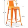 Barhocker mit Rückenlehne - Industriedesign - 60cm - New Edition - Stylix image 7