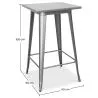 Quadratischer Hocker-Tisch - Industriedesign - 100 cm - Galla image 7