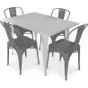Pack Esstisch und 4 Esszimmerstühle Industrial Design - New Edition- Bistrot Stylix image 7