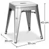 Hocker im Industriedesign - 45cm - Neuauflage - Stylix image 7