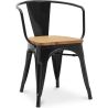Esszimmerstuhl mit Armlehnen - Industriedesign - Holz und Stahl - Neuauflage - Stylix image 7