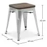Barhocker im Industriedesign - Holz & Stahl - 45cm - Neuauflage - Stylix image 7