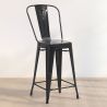 Barhocker mit Rückenlehne - Industriedesign - 60cm - New Edition - Stylix image 7