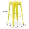 Barhocker – Industrial Stil – Stahl – 76 cm – Stylix image 7
