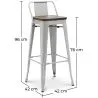 Barhocker - Industriedesign - Holz und Stahl - 76cm - Stylix image 7