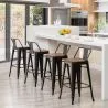 Barhocker - Industriedesign - Holz und Stahl - 76cm - Stylix image 7