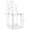 2er-Pack transparente Esszimmerstühle - Victoria Queen image 7