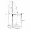 2er-Pack transparente Esszimmerstühle - Victoria Queen image 7