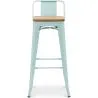 Barhocker mit Rückenlehne - Industriedesign - Holz & Stahl - 76cm - New Edition - Stylix image 7