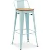 Barhocker mit Rückenlehne - Industriedesign - Holz & Stahl - 76cm - New Edition - Stylix image 7
