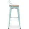Barhocker mit Rückenlehne - Industriedesign - Holz & Stahl - 76cm - New Edition - Stylix image 7