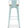 Barhocker mit Rückenlehne - Industriedesign - Holz & Stahl - 76cm - New Edition - Stylix image 7