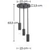 Design-Deckenlampe - Hängeleuchte - 3 Arme - Troy image 7