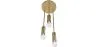 Goldene Deckenlampe - 3-armige Pendelleuchte - Troy image 7