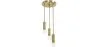 Goldene Deckenlampe - 3-armige Pendelleuchte - Troy image 7