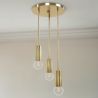 Goldene Deckenlampe - 3-armige Pendelleuchte - Troy image 7