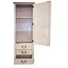 Landhausstil Kleiderschrank Mit Spiegel - Gewachstes Holz image 7