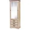 Landhausstil Kleiderschrank Mit Spiegel - Gewachstes Holz image 7