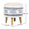 Runder Pouf Hocker - Boho Bali Stil - Josephine  image 7
