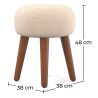Runder Hocker mit Stoffbezug - Boho Bali Stil - Hiwal image 7