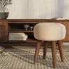 Runder Hocker mit Stoffbezug - Boho Bali Stil - Hiwal image 7