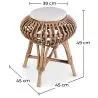 Rattan Barhocker - Boho Bali Stil - Lera image 7