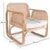 Rattan Lounge Stuhl - Design Stuhl - Boho Bali - Qawa image 7