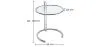 Verstellbarer runder Beistelltisch - Glas und Stahl - Lake image 7