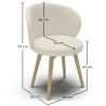 Bouclé-Stoff gepolsterter Sessel - Lounge Chair - Yuna image 7