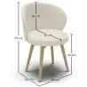 Bouclé-Stoff gepolsterter Sessel - Lounge Chair - Yuna image 7