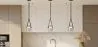 Deckenlampe - Pendelleuchte - Leder und Glas - Bim image 7