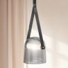 Deckenlampe - Pendelleuchte - Leder und Glas - Bim image 7