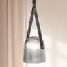 Deckenlampe - Pendelleuchte - Leder und Glas - Bim image 7