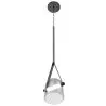 Deckenlampe - Pendelleuchte - Leder und Glas - Bim image 7