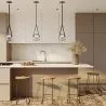 Deckenlampe - Pendelleuchte - Leder und Glas - Bim image 7