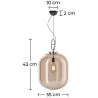Kristall-Deckenlampe - mittelgroße Design-Hängelampe - Grau image 7