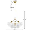 Deckenlampe mit Glaskugeln - Design Pendelleuchte - 12 Kugeln - Glaub image 7