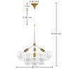 Deckenlampe mit Glaskugeln - Design Pendelleuchte - 12 Kugeln - Glaub image 7