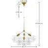Deckenlampe mit Glaskugeln - Design Pendelleuchte - 12 Kugeln - Glaub image 7