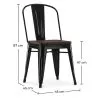 Pack Esstisch und 4 Esszimmerstühle Industriedesign - Neuauflage - Bistrot Stylix image 7