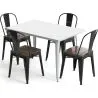 Pack Esstisch und 4 Esszimmerstühle Industriedesign - Neuauflage - Bistrot Stylix image 7